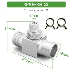 Aquarium CO2 Diffuser and External Refiner for Plant Water Tank Systems (W05 - 05 - 20mm)