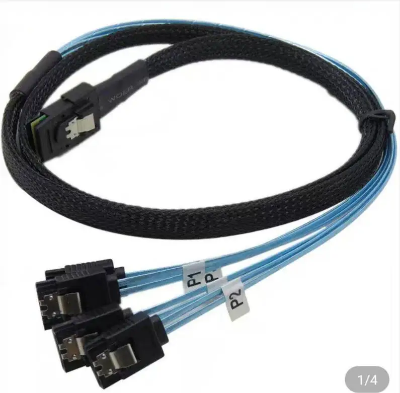 

Стандартный фоторазъем (4) 7-контактный SATA Fanout кабель 80 см