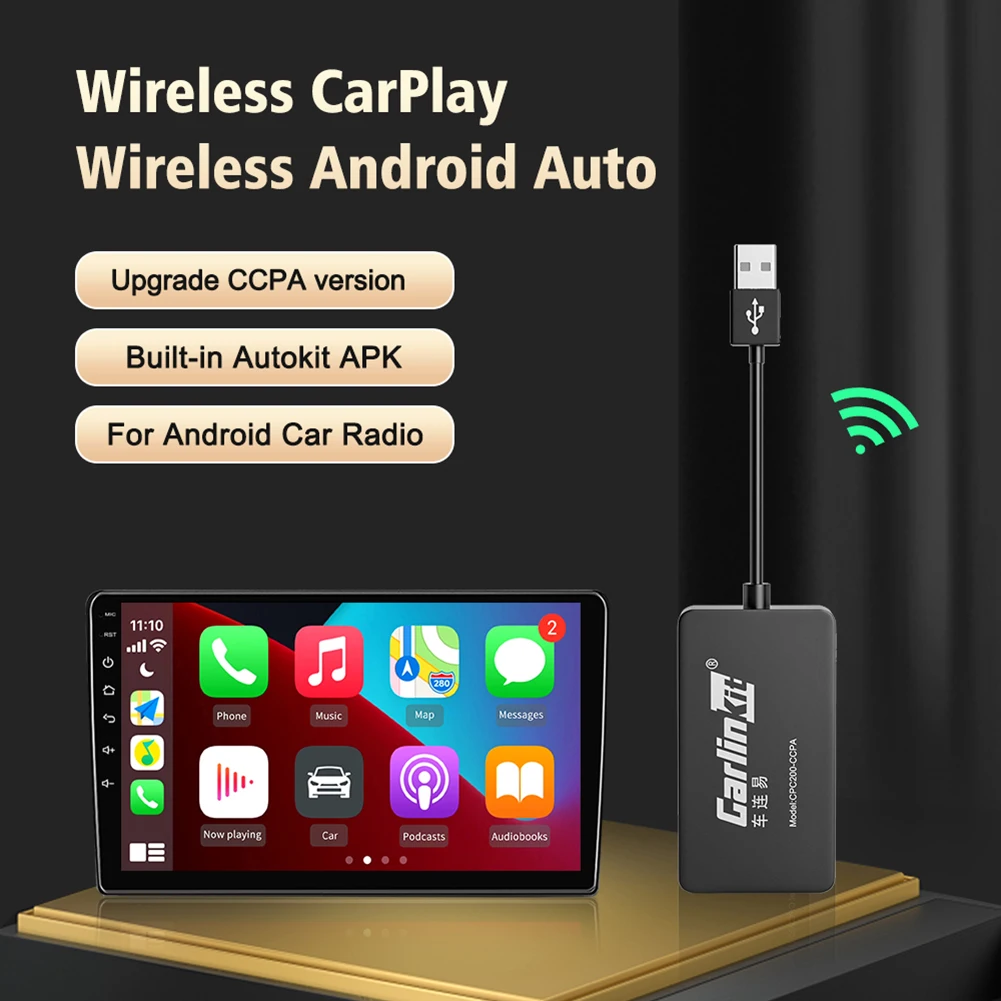 Carlinkit – boîtier CarPlay filaire et sans fil, Dongle pour Apple CarPlay,  iOS 10, Android, écran, Radio, AutoKit, lecteur de voiture - AliExpress