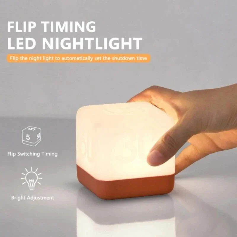 Xiaomi Youpin Flip Night Light USB Rechargeable Timing LED Atmosphere Table Lamp Bedroom Bedside Lamp Sleeping Light Home Decor