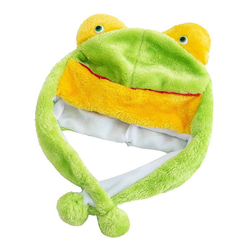 Hot Sale Unisex Funny Frog 3D Animal Style Decorative Hat Couple Cap For Man Women Plush Winter Lovely Fur Hat
