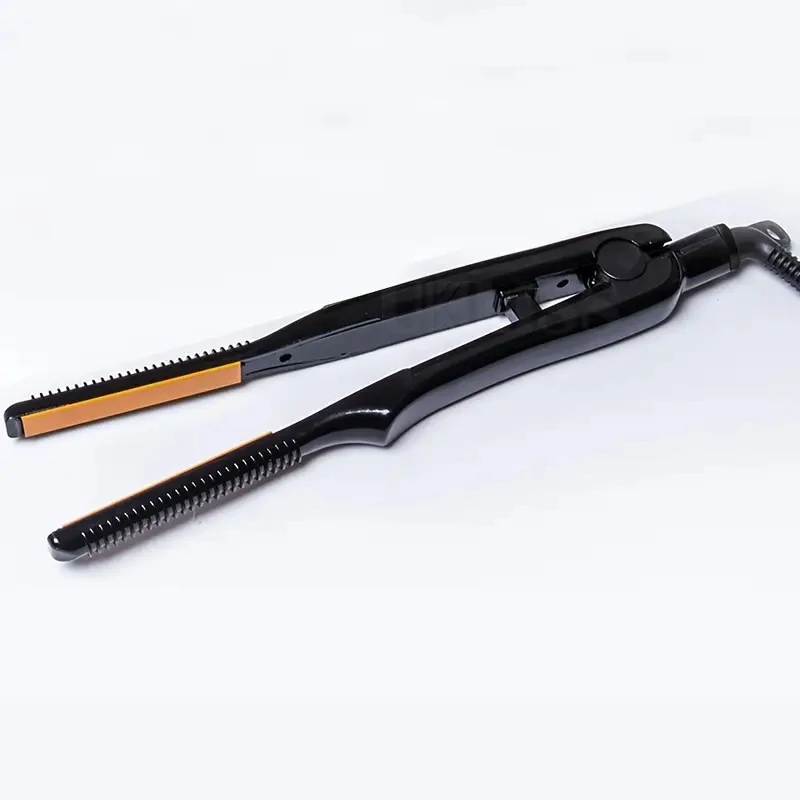 Small Flat Iron for Short Hair Mini Hair Straightener Fast Heat Up 3/10 Inch Beard Straightening Iron Ceramic Hair Curler