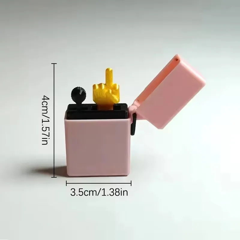 3D Printed Middle Finger Prank Model for Birthday Desk Decoration Quit-Smoking Buddy Fake Lighter Surprise Box Toy