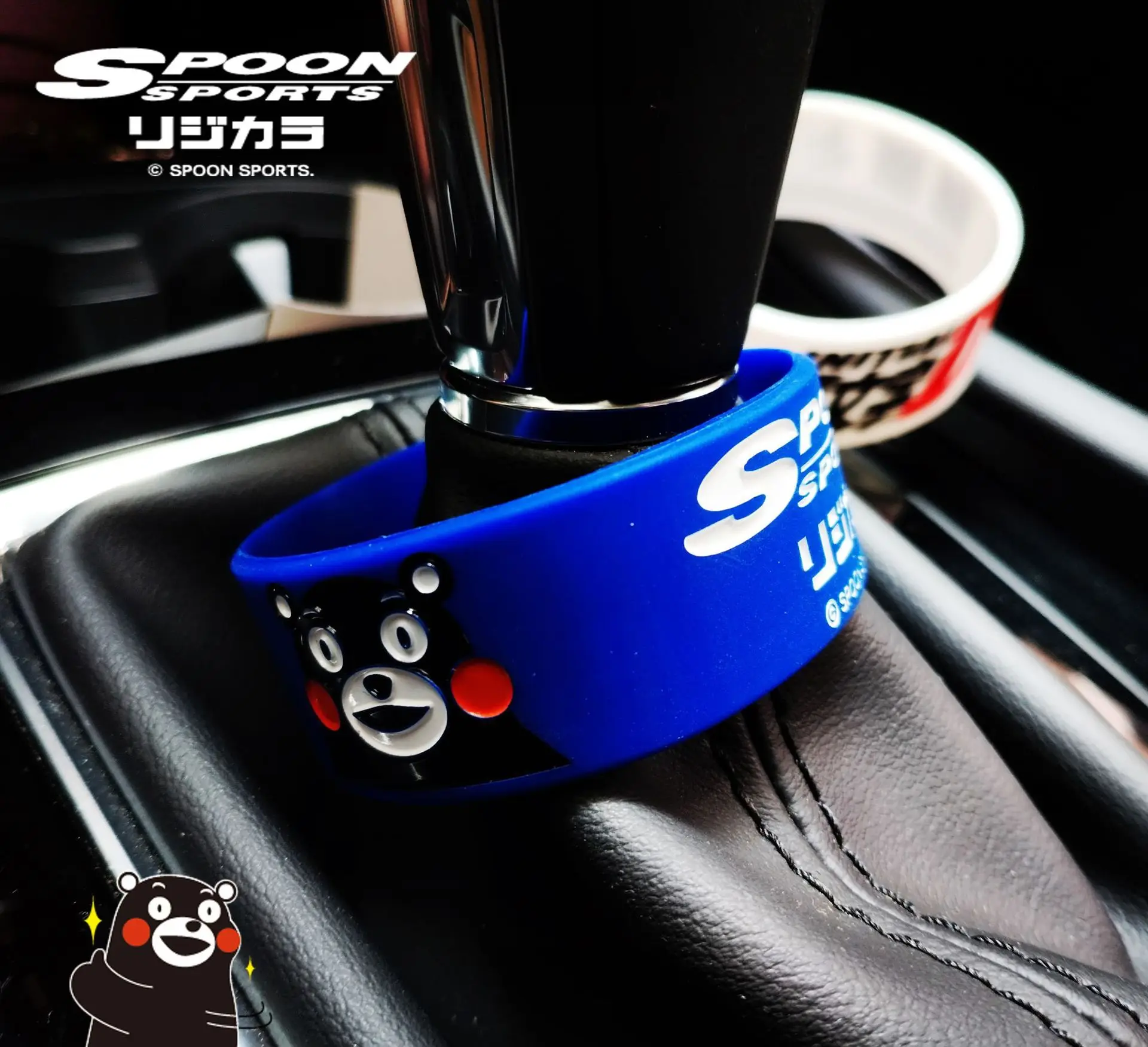 gear head cover JDM Initial D SPOON Gear Shift Cover Handle Decoration Fits Manual Automatic Universal Car Knob Lever Interior Decor Wristband