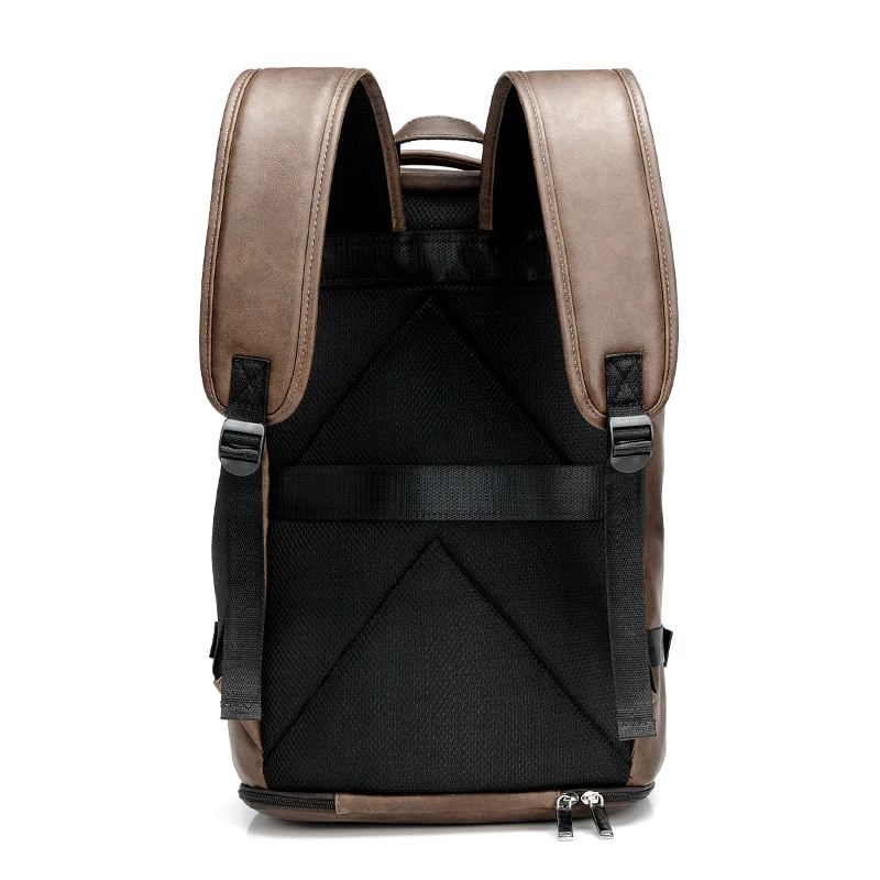 Solid color large capacity PU leather password lock design backpack travel bag mochilas de hombre backpack for man backpack man - Sc5c76b92096b4e9cbc2e1e613cf929e89 