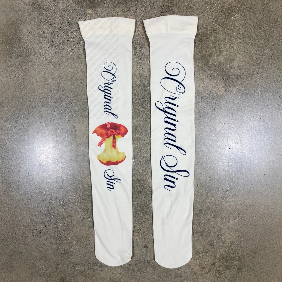 2000s Harajuku Y2K Style White Graffiti Letter Print Long