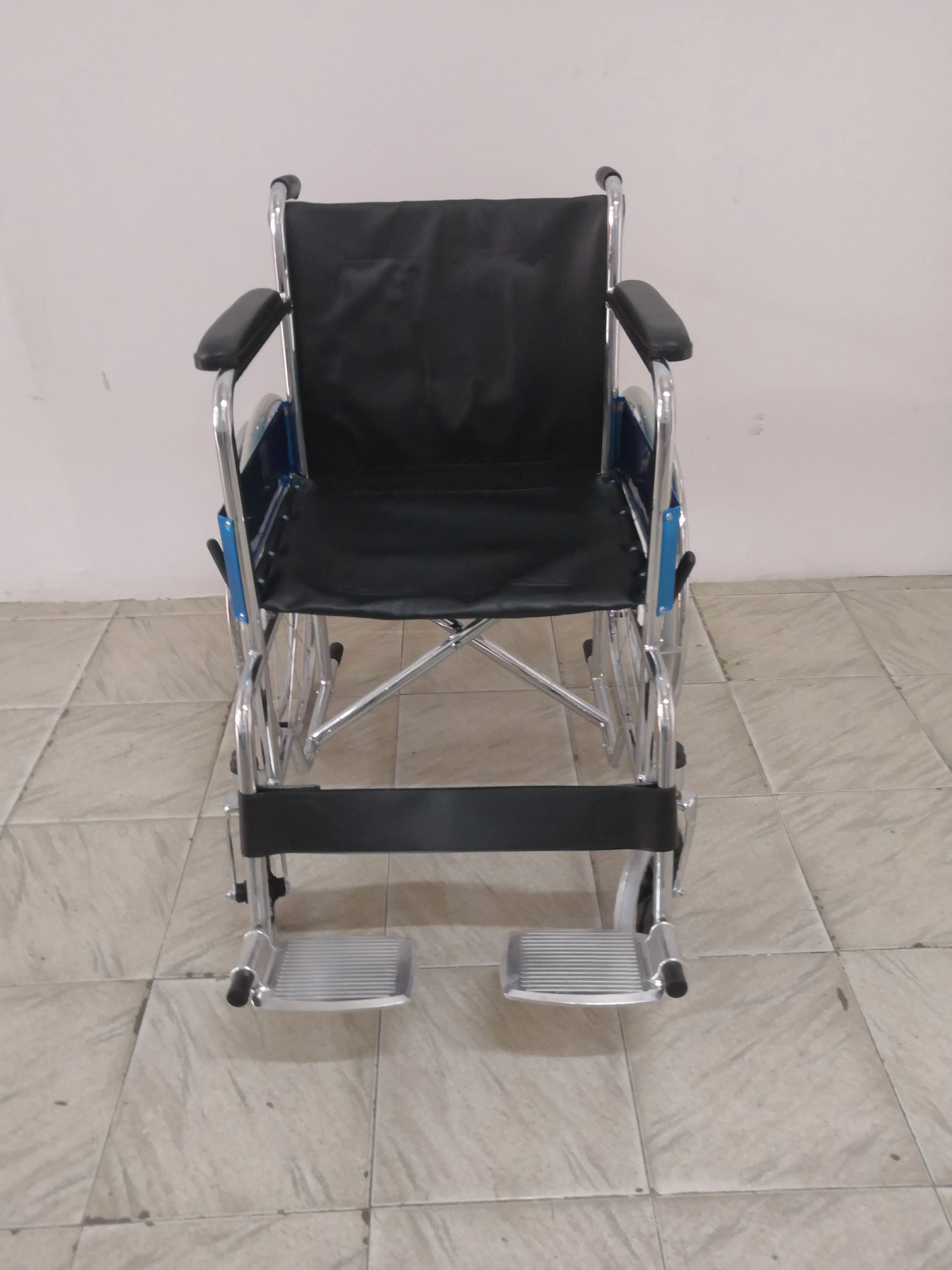 Competitive price Wheelchair Steel manual folding electroplate power wheelchair 4