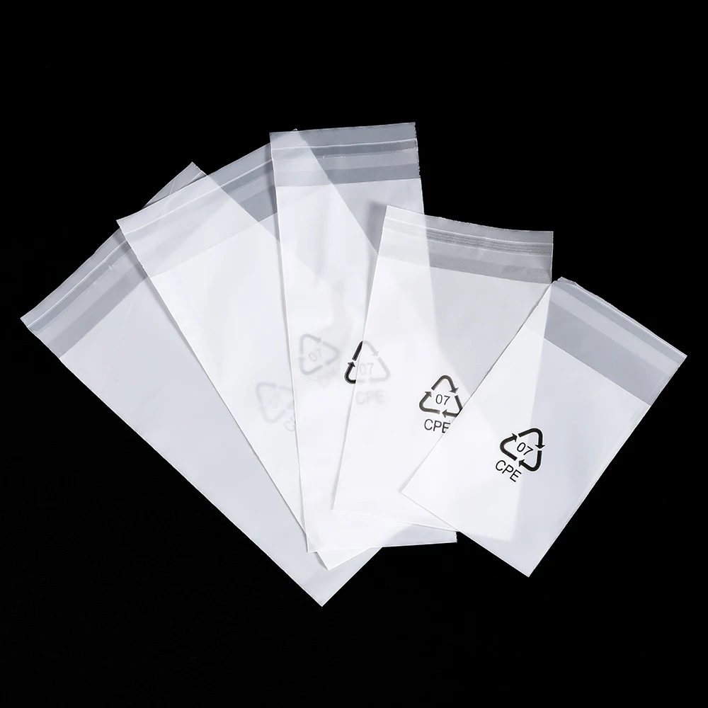 50 teile/los CPE Frosted Taschen Schmuck Paket Plastiktüte für Ohrringe Halskette Armband Perlen Schmuck Organizer Display Verpackung
