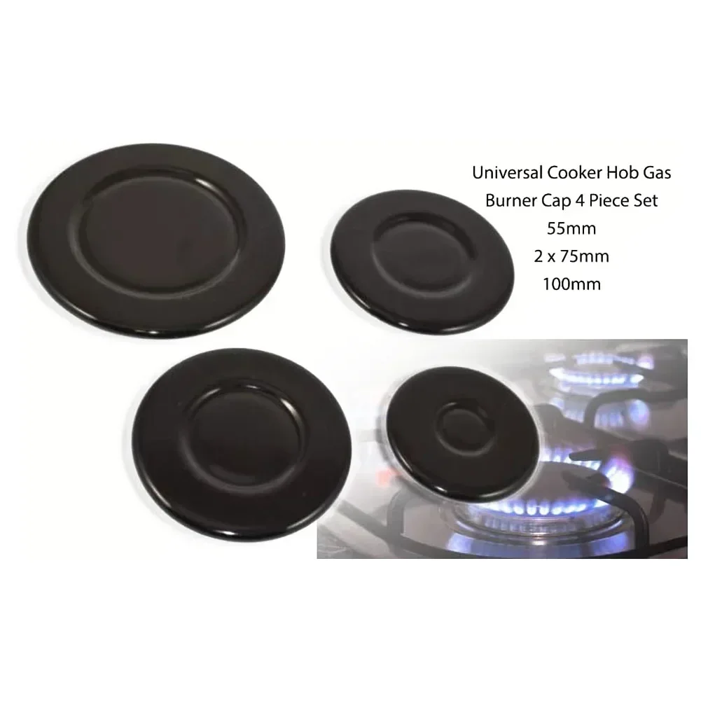 4 Pcs Universal Oven Gas Hob Burner Crown Flame Cap Gas Burner Flame Cap 55mm 75mm 100mm for SABAF Accessories