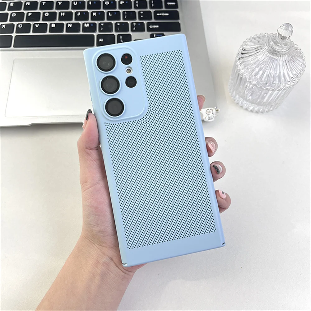 Slim Breathable Heat Dissipation Mesh Phone Case with Lens Protection and Bumper Cover