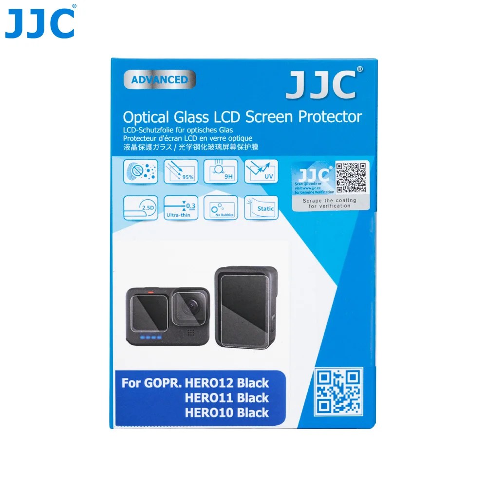 JJC 카메라 화면 보호 필름, 고프로 HERO12 11/10, 초박형 지문 방지,..