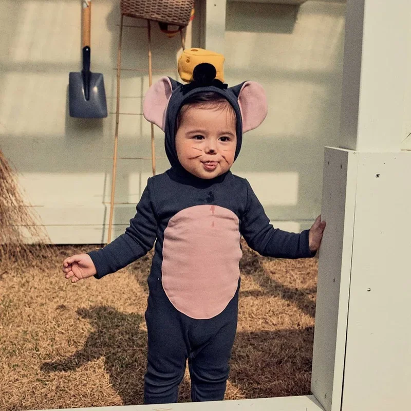 Newborn Baby Clothes Mouse Top Cake Bodysuit Autumn Winter Baby Boy Girl One Piece Clothes infant romper