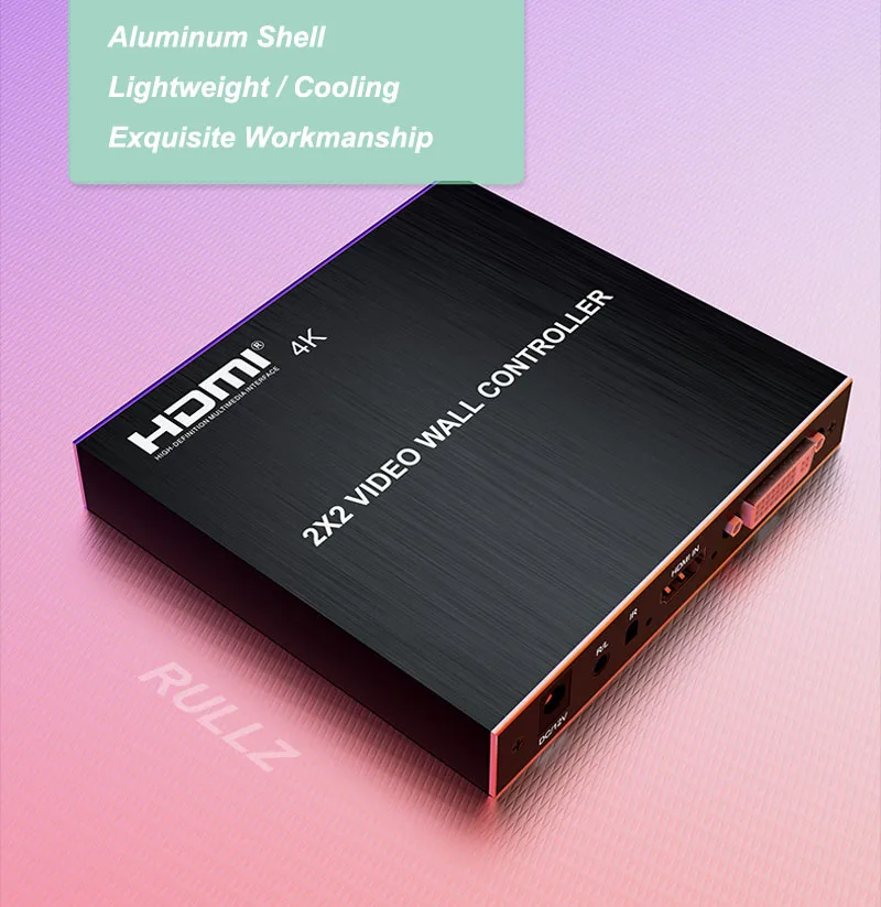 4K 2x2 Video Wall Controller Multi Monitors Splicing Processor 1080P 1x2 1x3 1x4