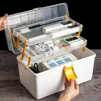 2 Tray Storage Case Flying Fishing Tackle Box Fishing Spoon Hook Bait Storage Box Double layer Fishing Accessories Multipurpose 2