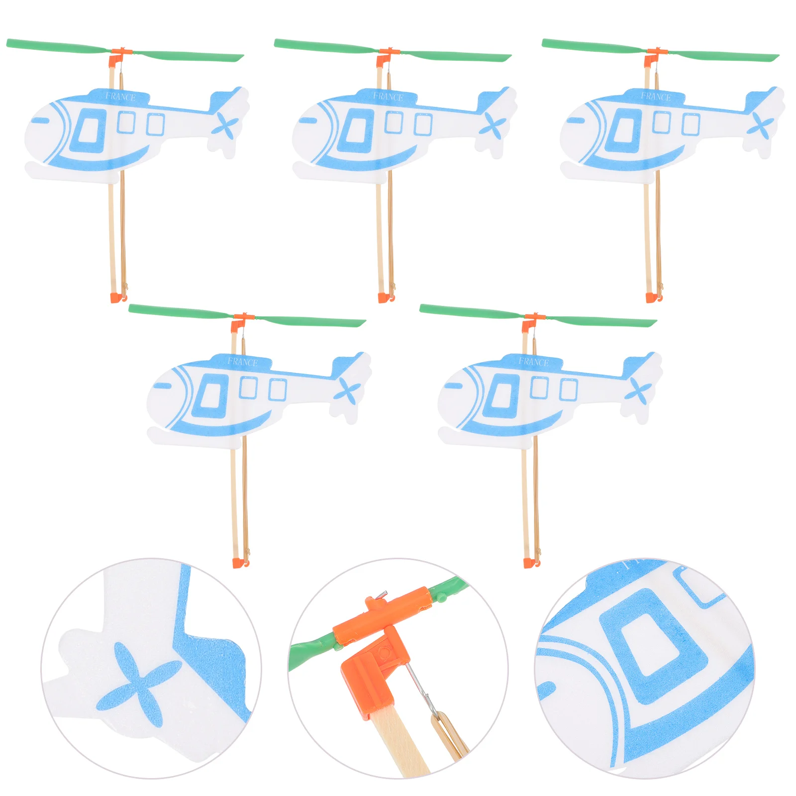 

5 Pcs Glider Toys for Children Practical Airplane Powered Aircraft Playing Pvc Helicopter Outdoors