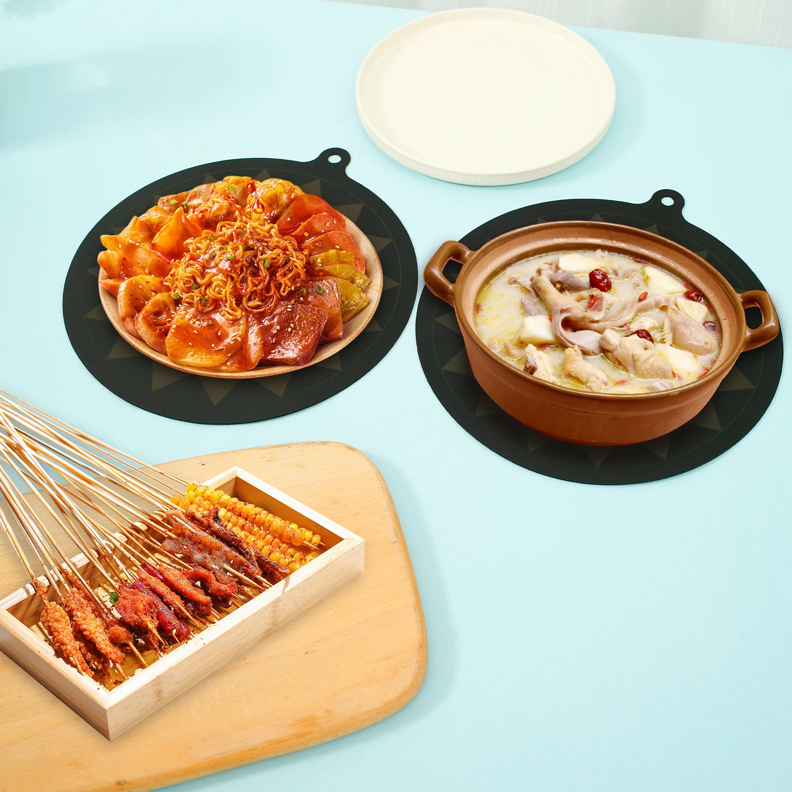 Induction Cooktop Thermochromic Silicone Protector Mat Set - Heat-Activated Kitchen Accessories