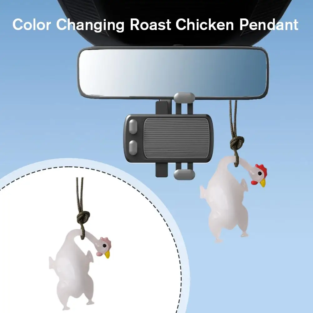 Colgante De Pollo Asado Que Cambia De Color | 3 Unidades | Decoración Divertida Para Coche | Regalo Original