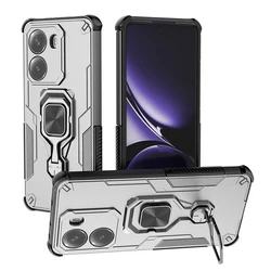 Custodia per telefono antiurto con armor magnetico, supporto a anello in metallo e protezione per l'obiettivo