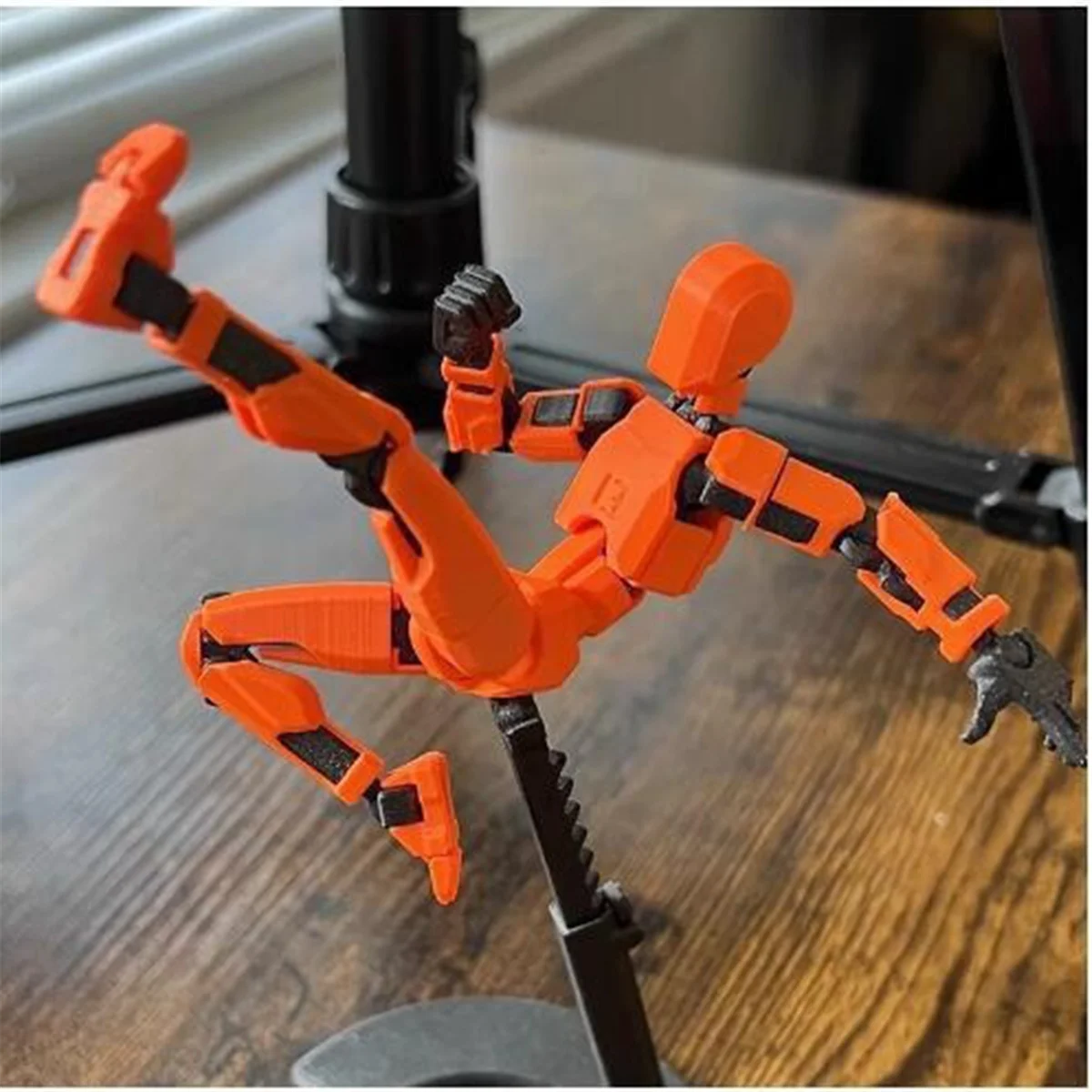 Robot Action Figure, 3D Printed with Full Articulation for Stop Motion Animation White