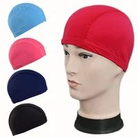 2PCS Free Size Swimming Caps For Men Women Elastic Nylon Ear Protection Long Hair Swimming Pool Hat Ultrathin Bathing Caps 2