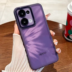 Enhanced Camera Protection Soft Silicone Translucent Shockproof Phone Case with Lens Film for OPPO Reno13 Pro (Purple)
