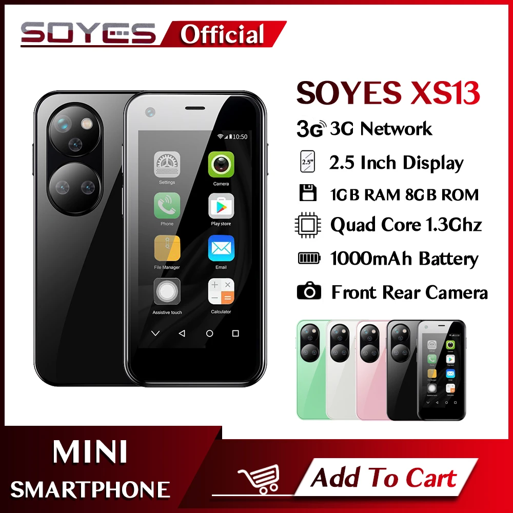Soyes Xs13 H 2 5 Inch Mini Android Mobile Phone 3d Glass Dual Sim Tf Card Slot 5mp Camera Google Play Store Cute Smartphone Mobile Phones Aliexpress