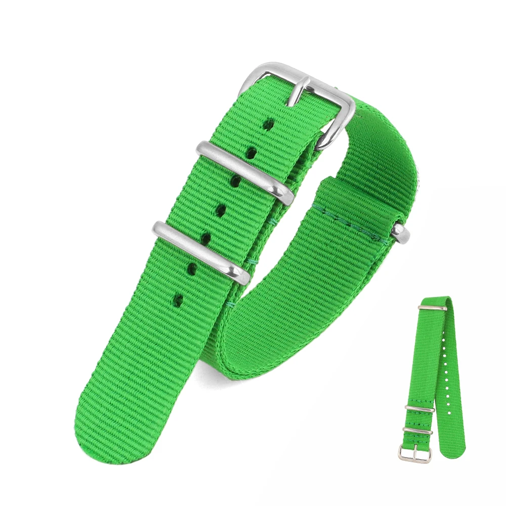 Nylon Woven Canvas Watchband with Steel Needle Buckle