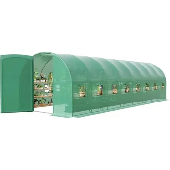 27x10x7 ft Greenhouse with Reinforced Steel Frame 1