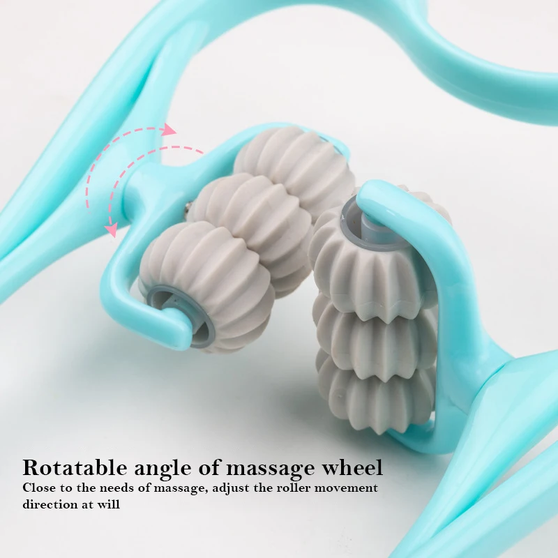 Rocklon Pressure Point Therapy Manual Neck Massager Six Wheel Necks