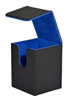 Scatola per mazzi di carte, custodia per mazzi di carte con capacità di oltre 100 carte con bustine protettive, scatola porta carte in pelle PU per carte collezionabili di giochi TCG.