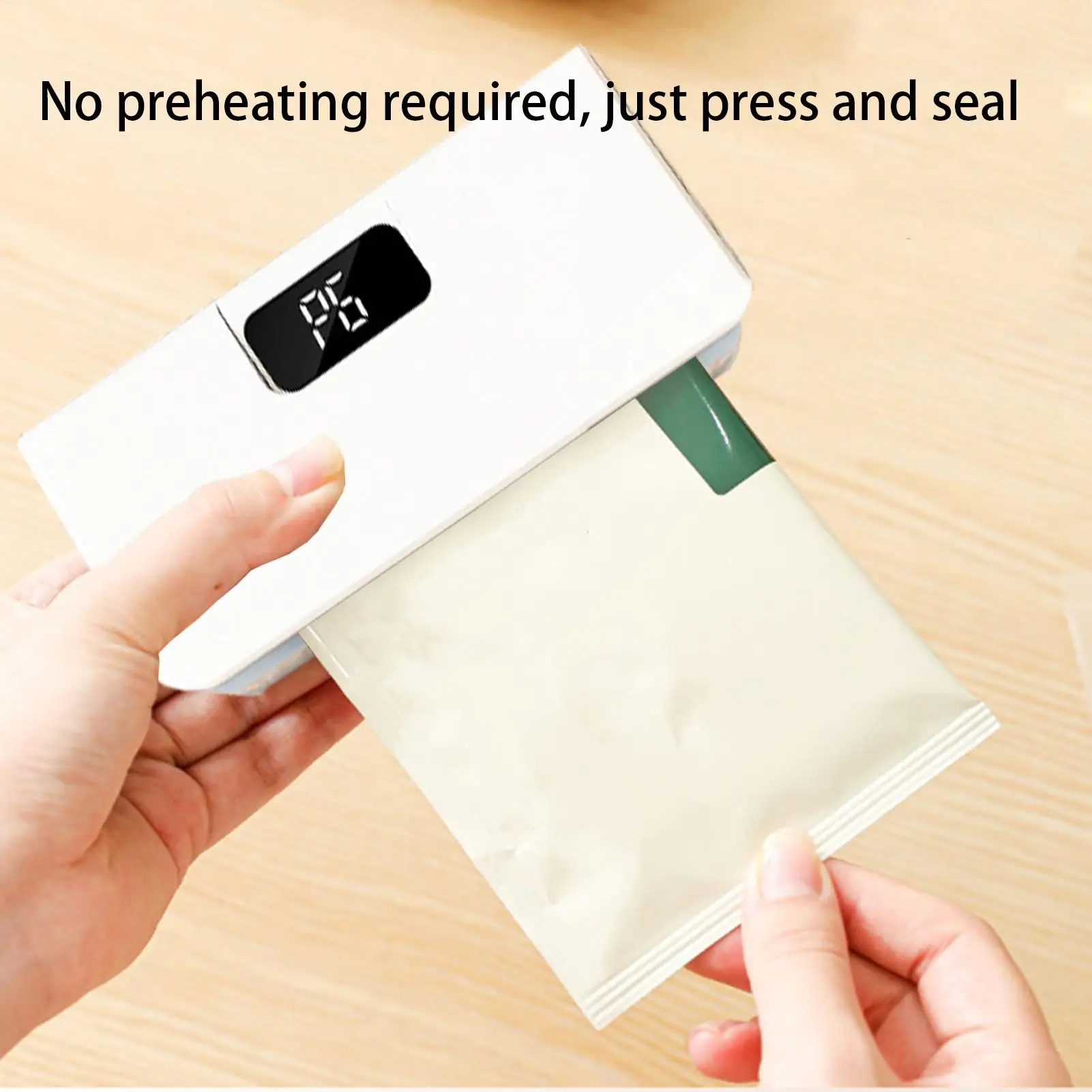Small Bag Sealer 2 In 1 Chip Bag Sealer And Cutter Vacuum Sealer Fridge Magnet 6-speed Intelligent Temperature Control 2