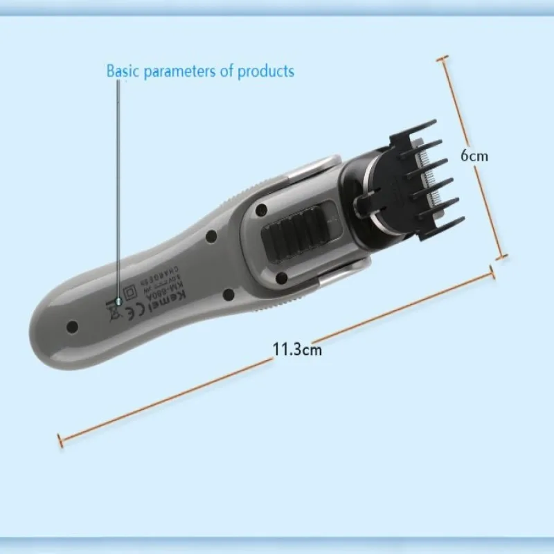 Kemei KM-680A All-in-One Men's Groom Set Nose Ear Clipper Kit Beard Knife Nose Epilator Sideburn Shaver Body Hair Shaver 4