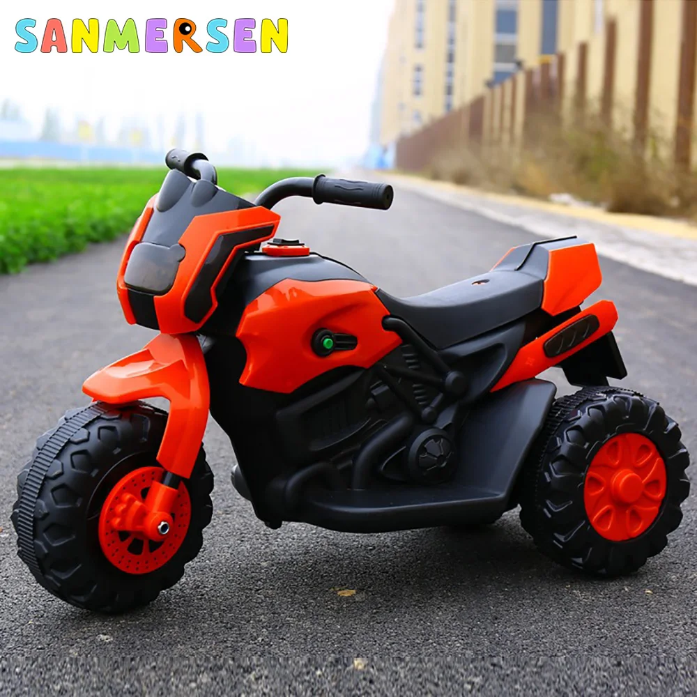 Children's Electric Motorcycle Tricycle Rechargeable 3 Wheel Scooter Riding On Vehicles Electric Car for Kids 1-6 Years Gift