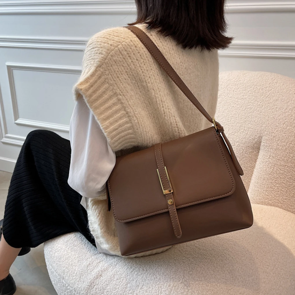 

Женская модная сумка через плечо, Классическая сумка с клапаном для удобного и стильного внешнего вида, универсальная Водонепроницаемая коричневая