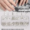 12 Grids Clear Mixed Sizes Nail Art Rhinestones Crystal 3D Glitter Non Hotfix Diamond Decoration Nail Parts Accessories 4