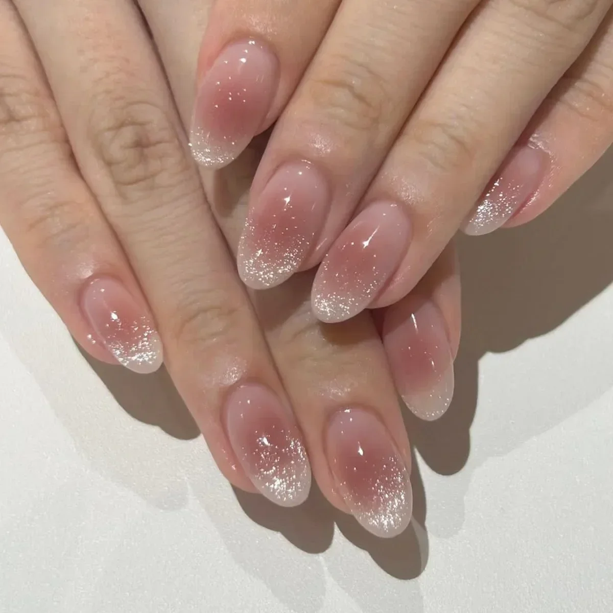 24pcs Red False Nails  Almond Stiletto Short French Wearable Fake Nails Art Artificial Full Cover Simple Press on Nail Tips