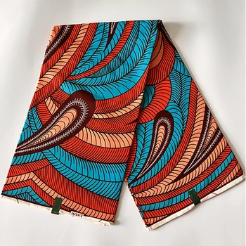 2024 Holland wax fabrics African style Ghana real wax 100% cotton 2020 new style high quality 6 yards 1