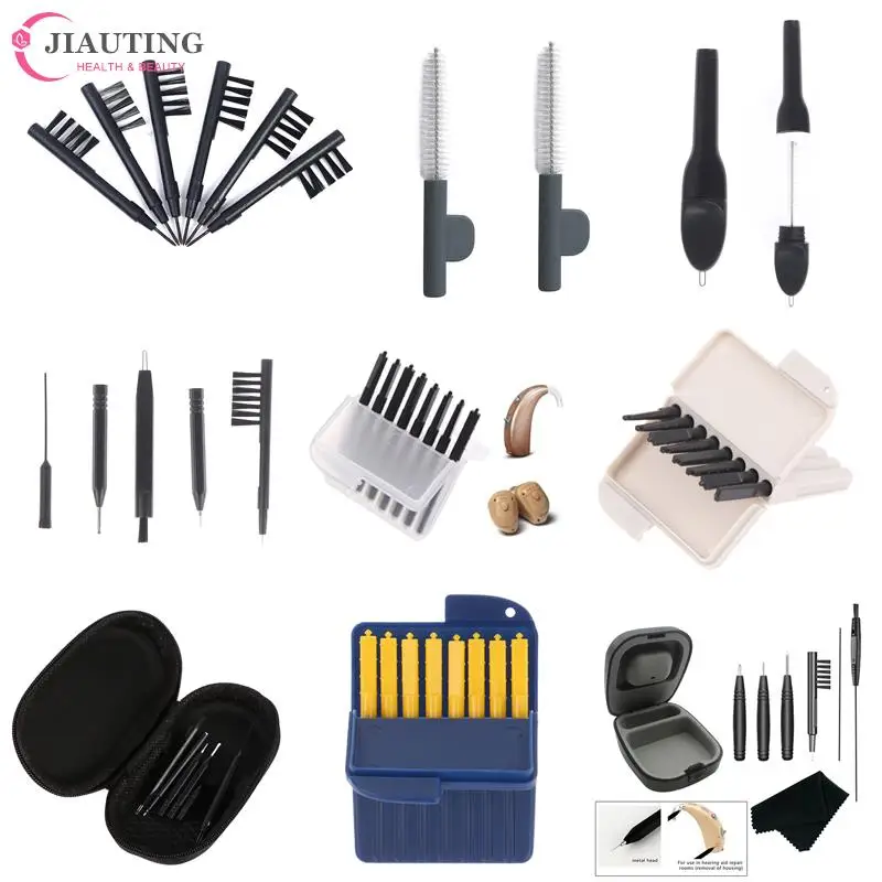 1/8PCS Hearing Aid Cleaning Tools Hearing Aids Cleaning Kit Brush Vent Cleaner Cleaning Wire With Magnet And Wax Loop Cleaning