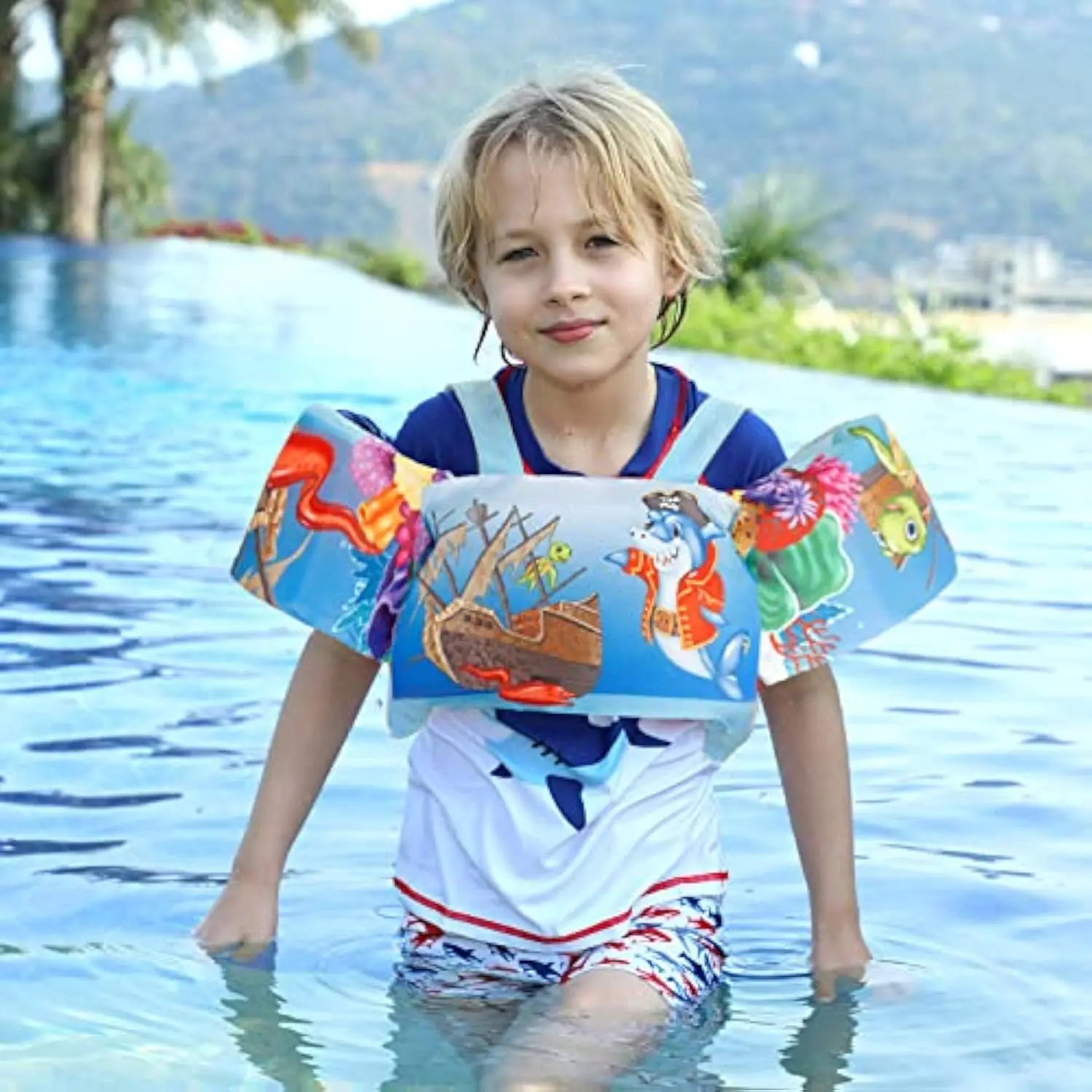 Toddler Swim Vest-Toddler Floaties Jacket & Water Wings for Boys & Girls-Durable Adjustable Fit Secure Comfortable