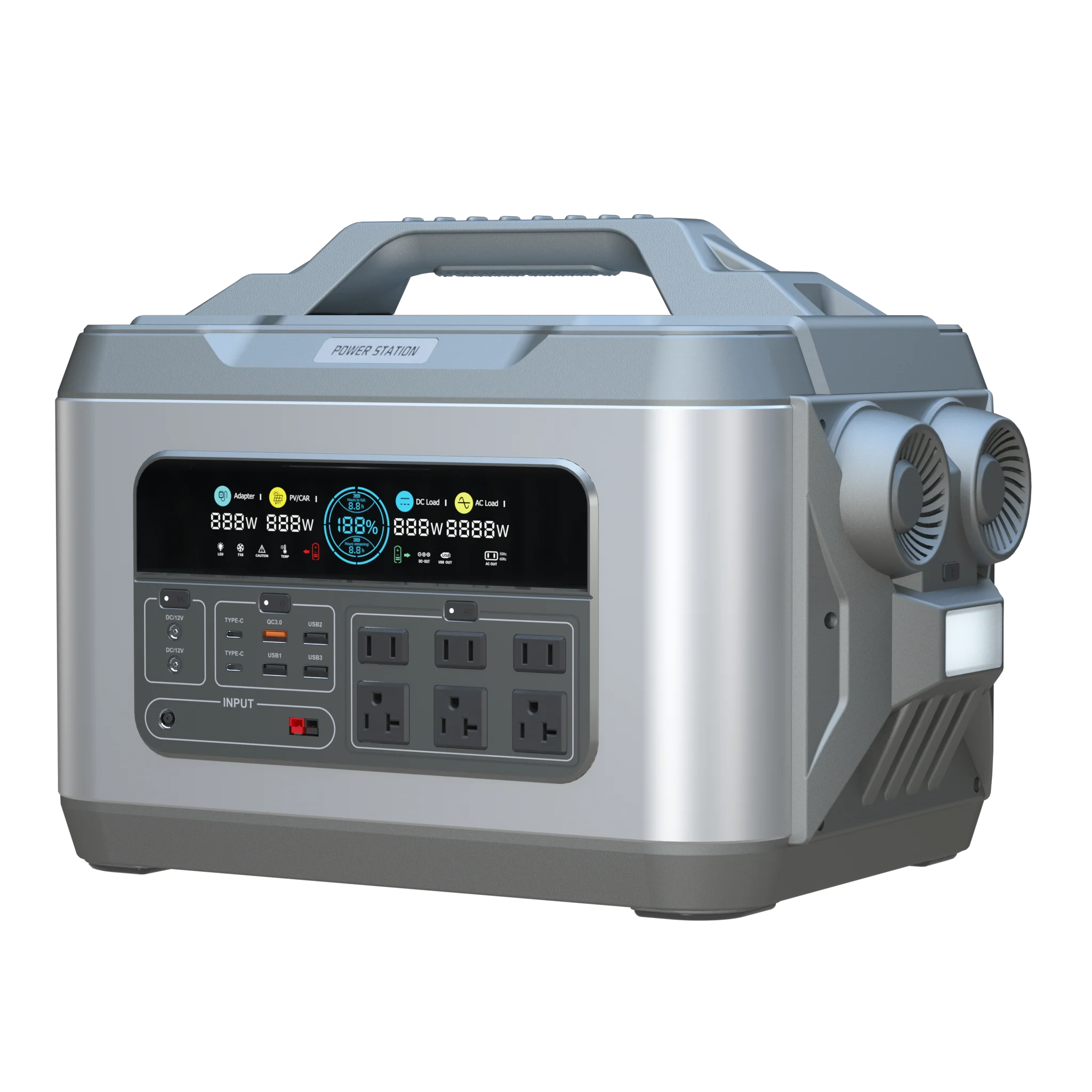 

YYHC-пользовательский OEM наружный 110V 230V 1000w 1200W 2200w Портативный NMC аккумулятор, солнечная панель, электростанция