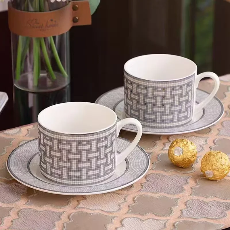 Luxury Ceramic Coffee Cup & Saucer Set 2
