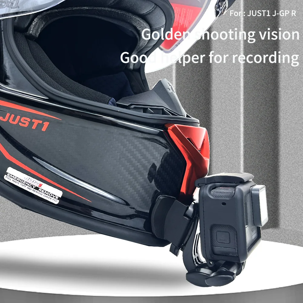 JUST1 J GPR Customized Motorcycle Helmet chin Mount for GoPro