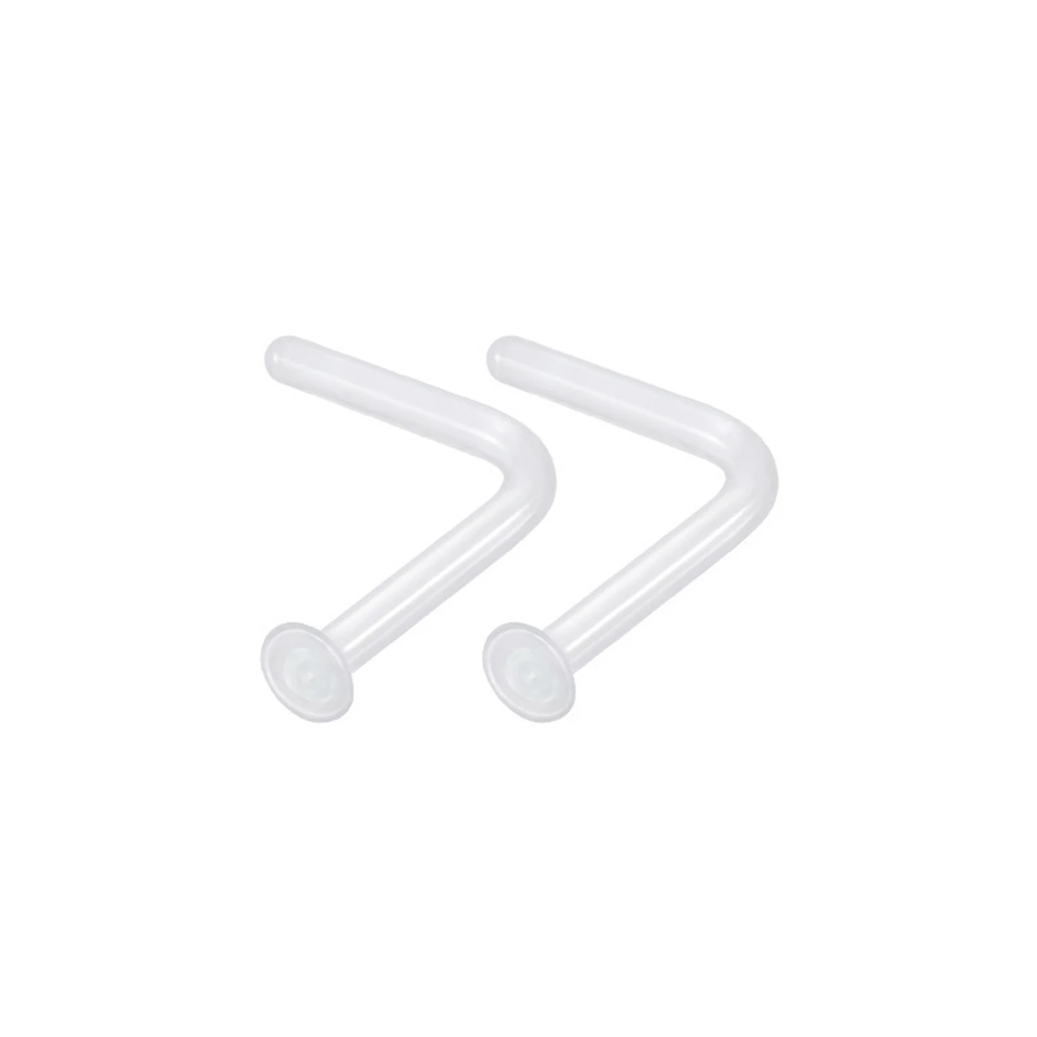 Transparent Glass Nose Ring Personality L-shaped S-shaped Curved Rod Invisible Nose Ring Antiallergic Body Piercing Jewelry piercing jewelry nose rings body piercing jewelry body jewelry