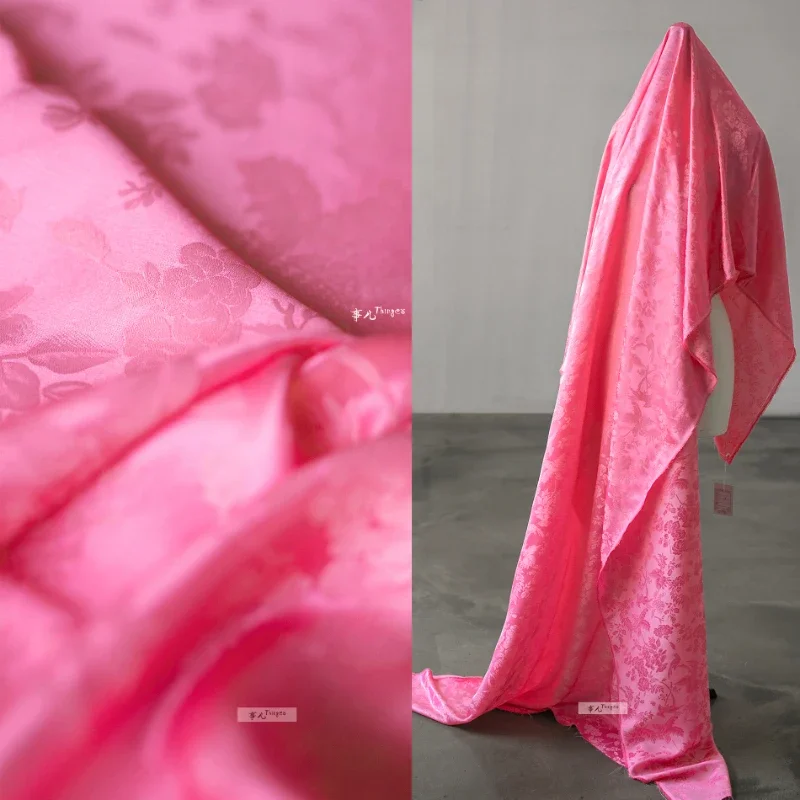 

Жаккардовая ткань для весны и лета, длинное дизайнерское платье для рубашки, оптовая продажа, ткань для шитья «сделай сам», шелковая искусственная ткань