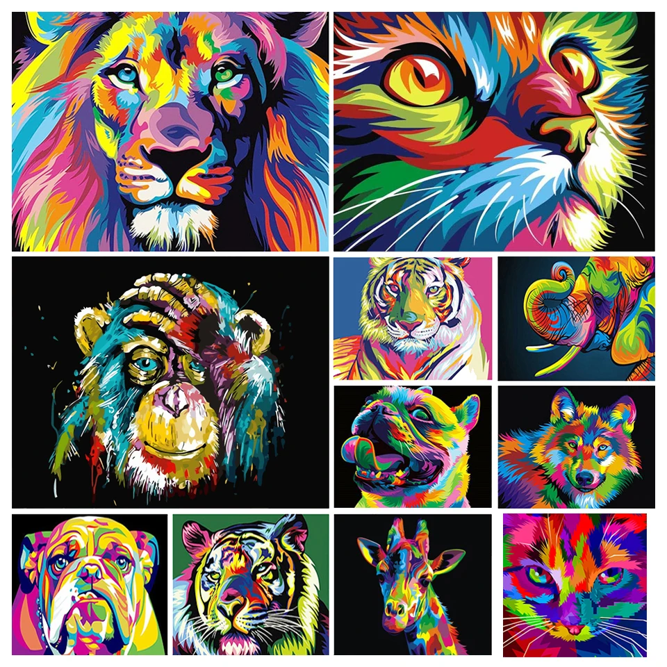 DIY 3D Mosaico Pintura de Animais, Gato, Leão, Tigre, Bloco de Construção,  Bordado, Home Wall Art, Pixel Ideas, Decoração Pop, Presente