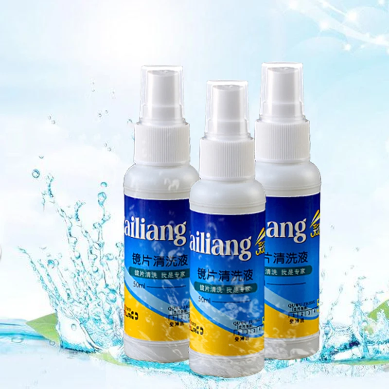 Glass Cleaner Glasses Lens Cleaner Spray Anti-fog Glasses Cleaner Portable Glasses Sunglasses Eyeglass Cleaning Solution Spray Lens Cleaner Supplies