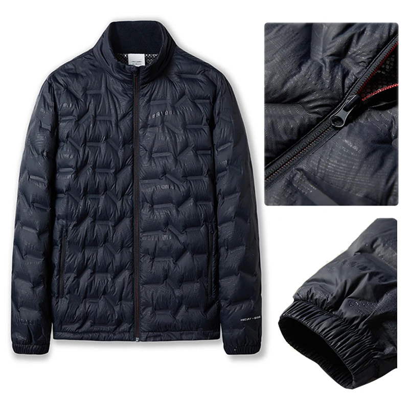 Down Jackets Men's Winter Jacket Down Climbing Clothes Hiking Sportswear 80% White Duck Down Coat Warm Camping Outing Trekking