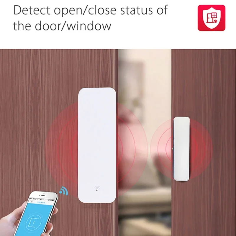 Tuya Zigbee WiFi Door Window Sensor Contact Sensor Smart Home APP Remote Control Compatible Alexa Google Assistant