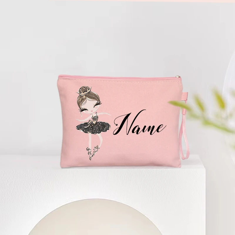 Personalized Ballet Girl Name Makeup Bags Pink Custom Name Women's Cosmetic Bag Kits School Supplies Pencil Pouchs Teacher Gifts 4 Sc5c94ebe721b4d18a7c24102818861211