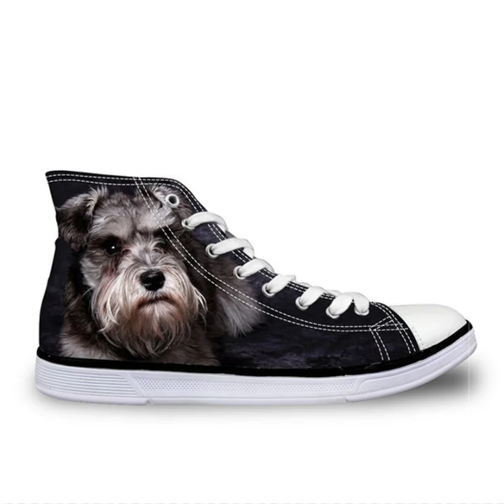 New Spring Women High Top Vulcanize Shoes Cute Dachshund Dog 3D Printed Female Canvas Flats Shoes Woman Causal Sneakers
